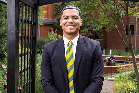 Portrait of Isaiah in a suite at SVC