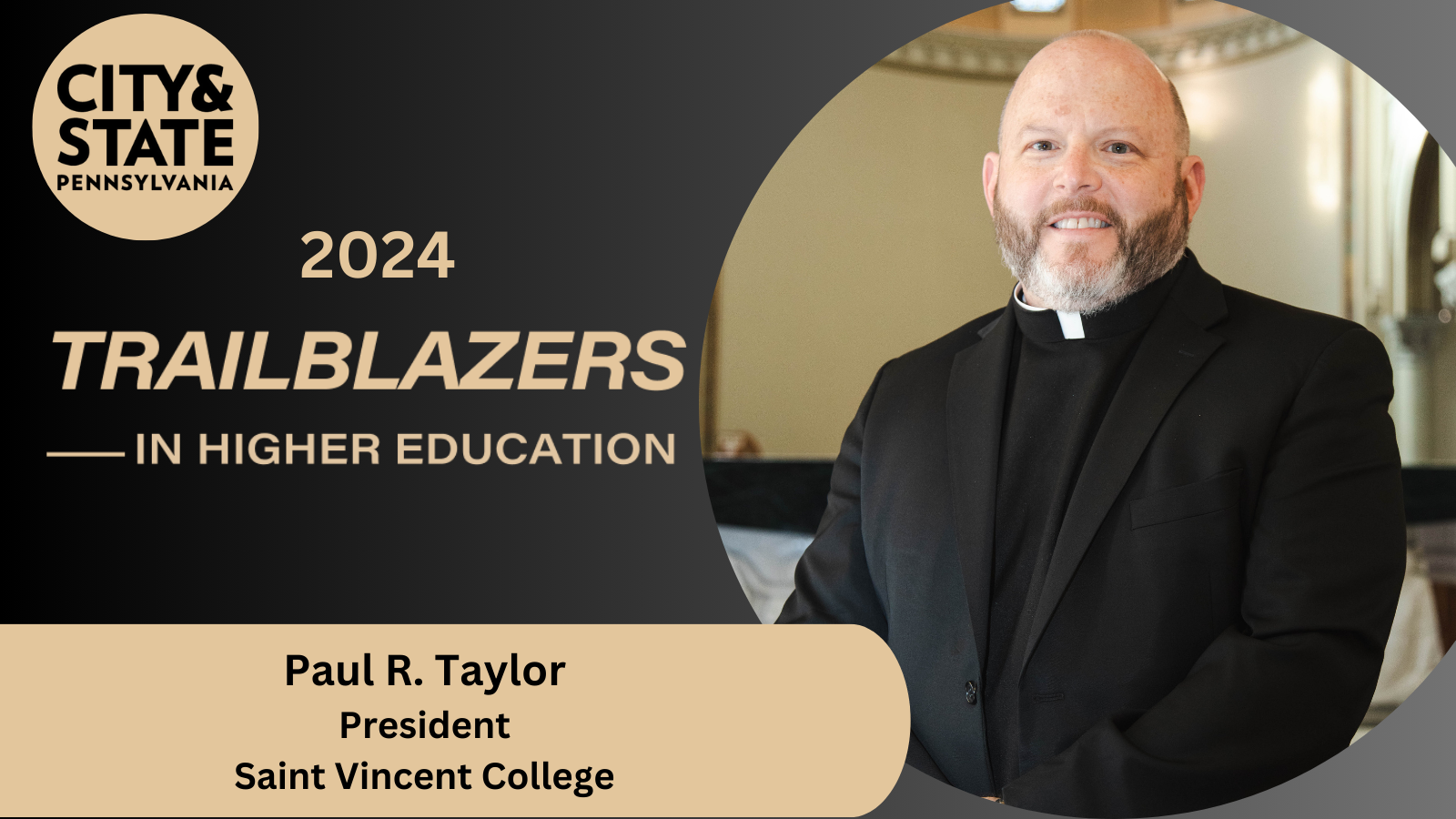 Fr. Paul Taylor and the Trailblazers in Higher Education logo