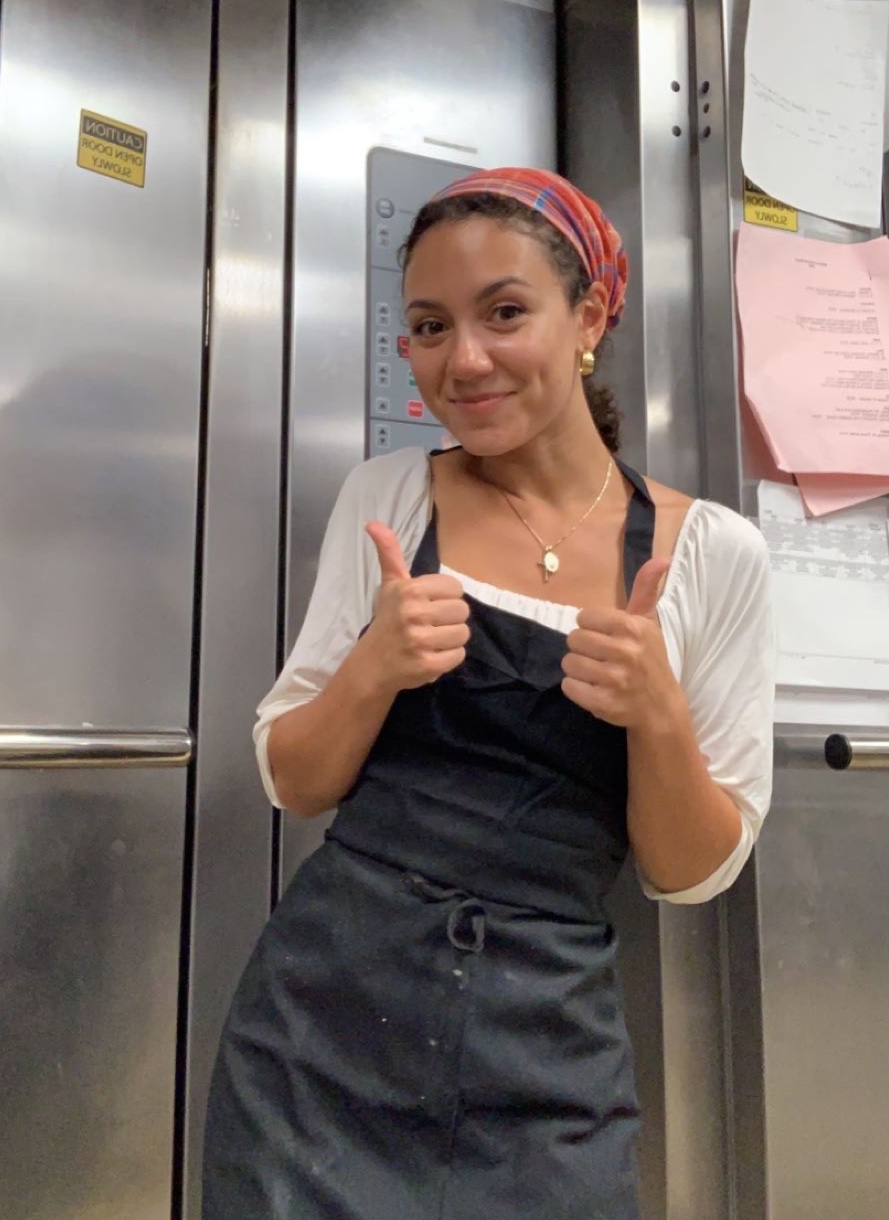 Natalie Homison during her bakery internship