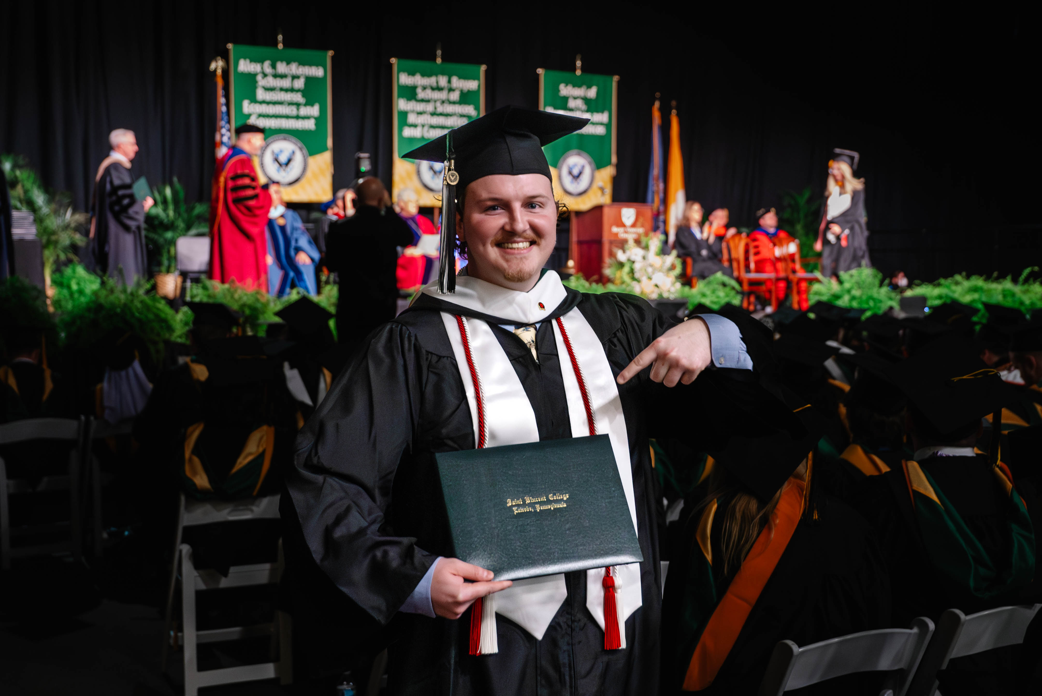 Kieran Rapp, of Pittsburgh, holds his Bachelor of Arts in Digital Art and Media degree