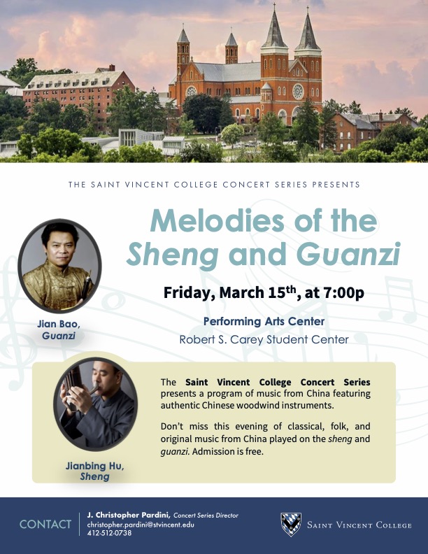 Poster for “Melodies of the Sheng and Guanzi” at Saint Vincent