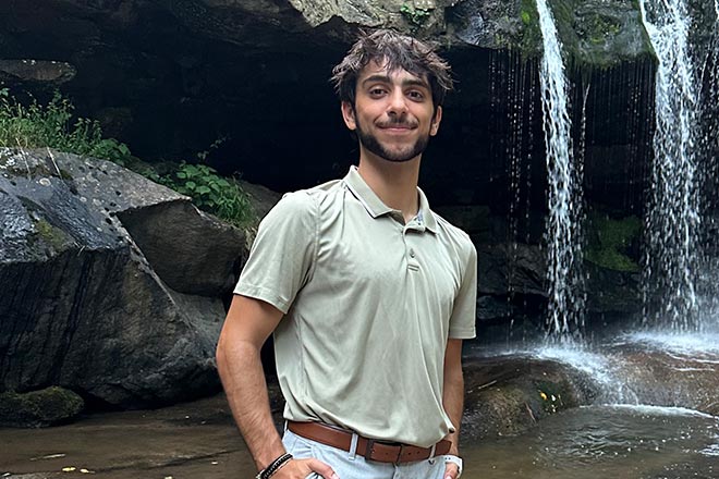 Portrait Brandon Karafilis at Falling Water.