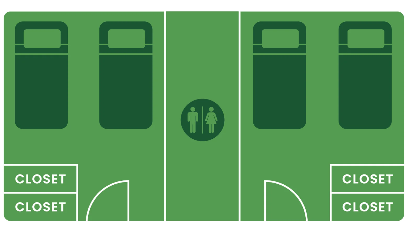 Rooney Hall suite floorplan