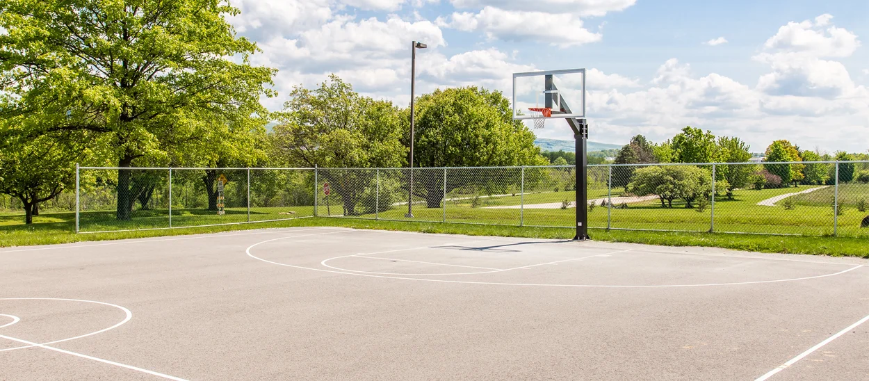 Outdoor basketball courts