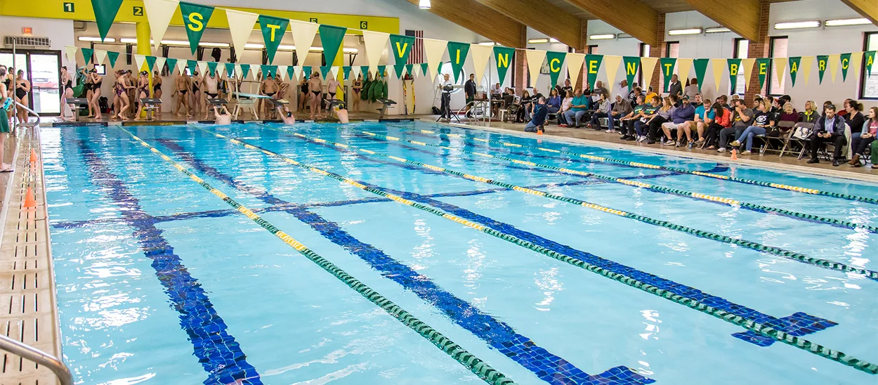 Olympic size pool will lane markers