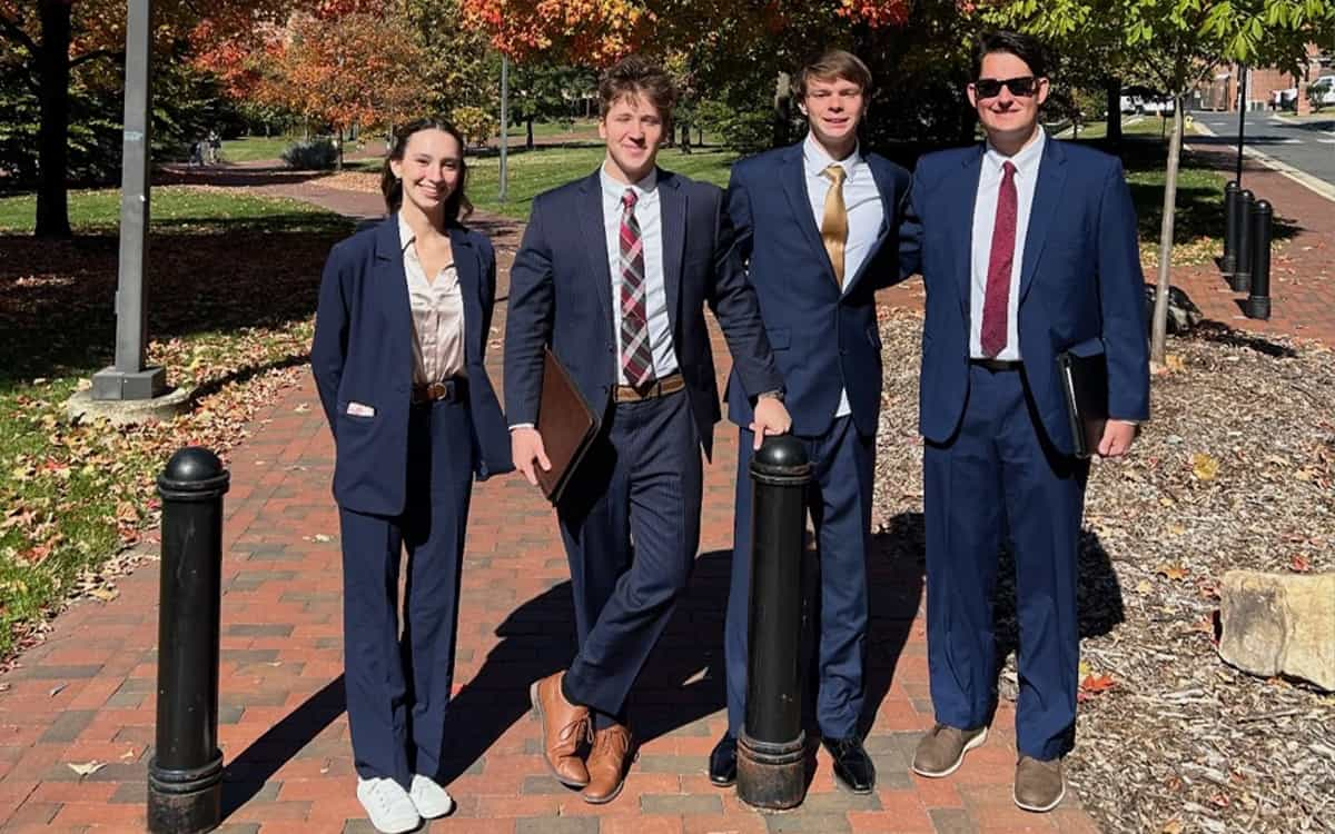 The Saint Vincent College Moot Court team